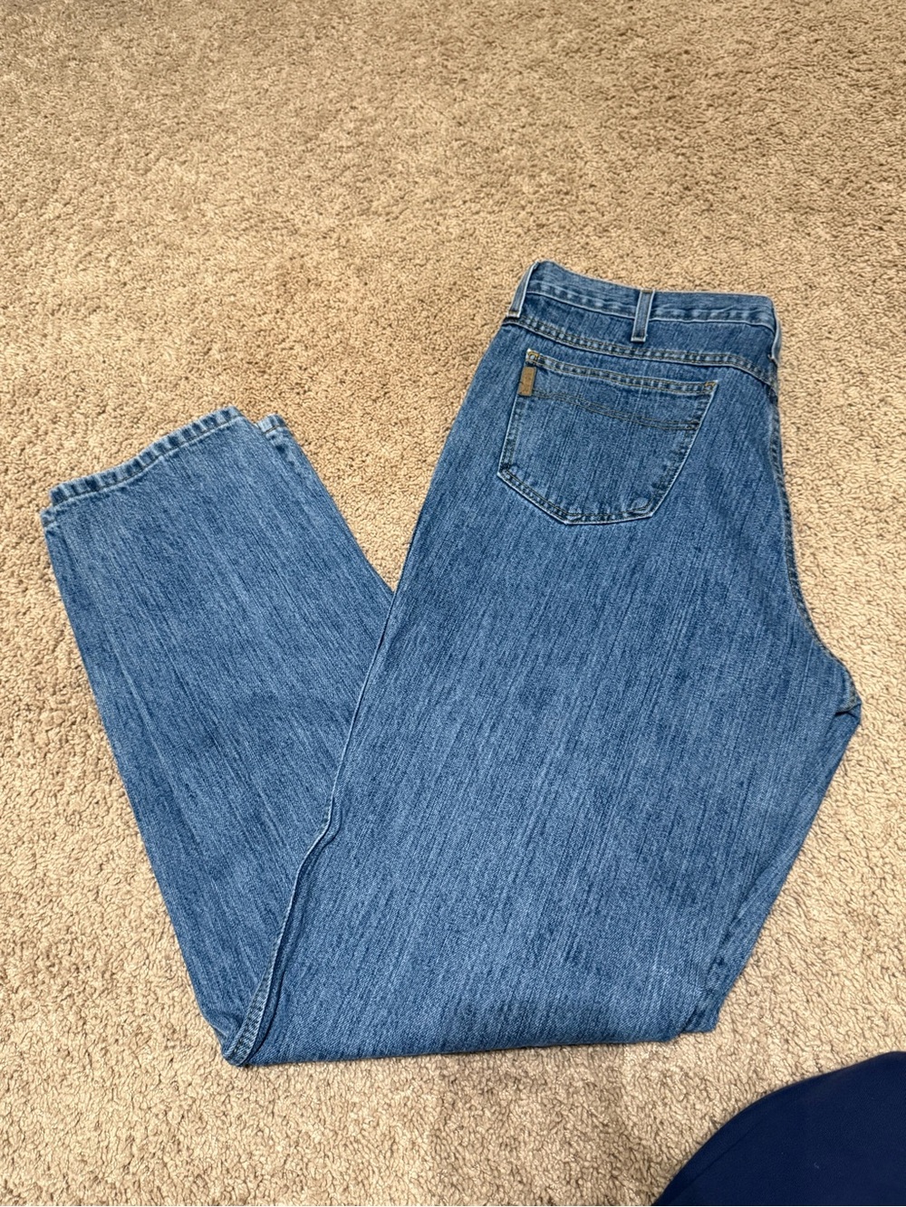 Cinch Denim Jeans in Medium Blue with Gold Stitching